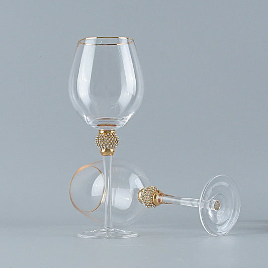2 PCS Wine Glass Cup Crystal Creative Champagne Red Wine Cups Phnom Goblet Gifts for Wedding Party Valentine's Day Home Decor