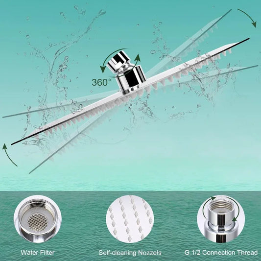 Filter Shower Head, High Pressure ShowerHead with Filter Combo for Hard Water, Remove Chlorine Fluoride and Harmful Substances-