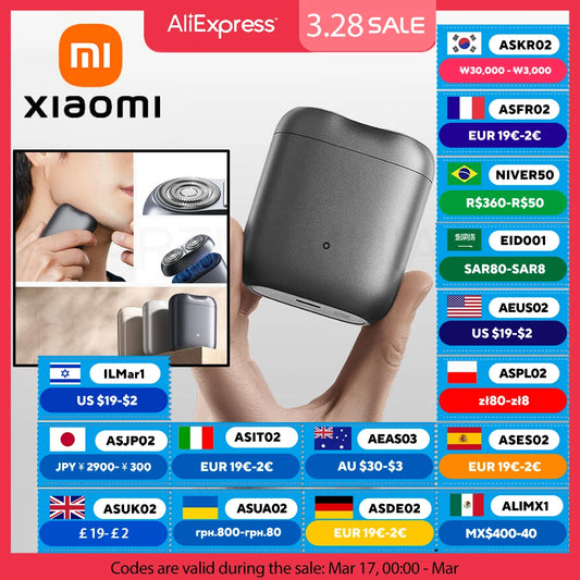 XIAOMI MIJIA S200 Electric Shaver For Men,IPX7 Washable Wet & Dry Shaver,Type-C Charging 60min battery life,Beard Trimmer Cutter