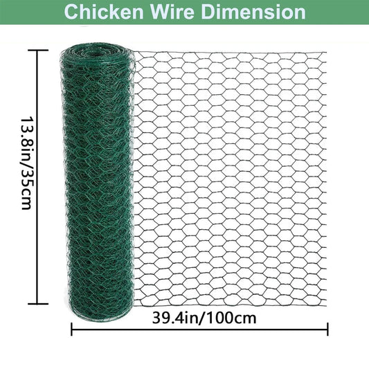 30*100CM Chicken Iron Wire Mesh Animal Fence Net Hexagonal Netting Fencing Cages Aviary Fence for DIY Craft Home Garden Supplies