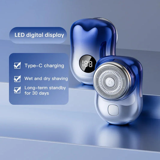 Mini Electric Travel Shaver For Men Pocket Size Washable Rechargeable Portable Painless Cordless Trimmer Knive Face Beard Razor