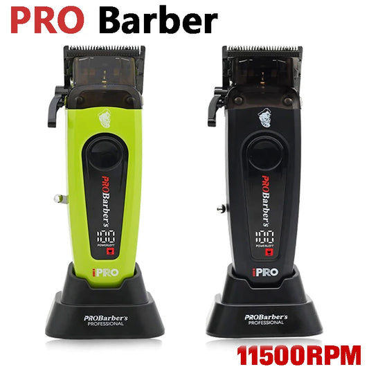 11500RPM PRO Barber Professional Hair Clipper High Quality DLC Brushless Motor High Speed Hair Clipper Double Magnetic Blade Cle