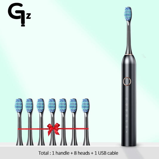 SC506 New 2024 Sonic Electric Toothbrush Adult Timer Brush 6 Mode USB Charger Rechargeable Tooth Brushes Replacement Heads Set