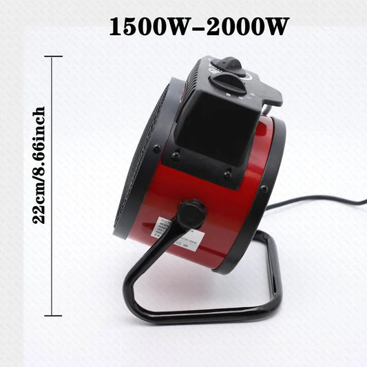 3500W Portable Ceramic Electric Space Heater 2500W Thermostat Air Warmer Radiator Room Fast Heat Auto Shut-Off Safety 1500KW