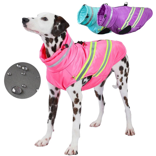 Winter Large Dog For Small Medium Dogs Cats Coat Waterproof Puppy Jacket  Reflective Outdoor Pet Costume Clothing Labrodor Pug