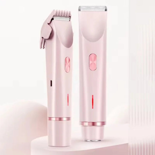 2 in 1 Electric Shaver 1 Set Rechargeable Ipx7 Waterproof Hair Removal Tool Wet and Dry Use Hair Removal Machine for Women