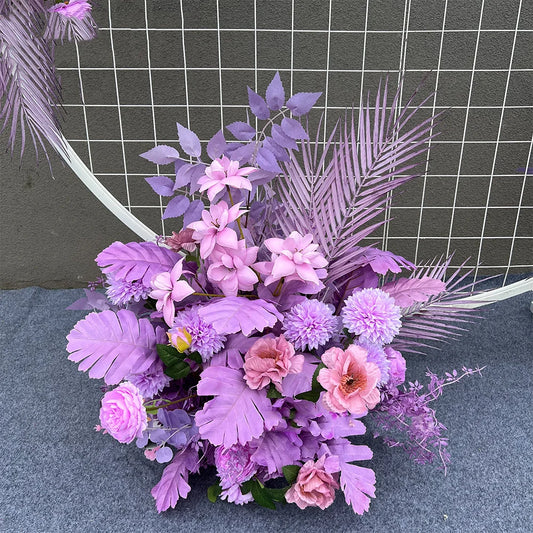 Wedding Props Flower Row Arrangement Artificial Ball Arch Pavilion Decor Hanging Corner Floral Party Stage Scene Layout Supplies
