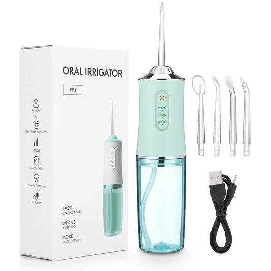 Oral Irrigator Portable Dental Water Jet Flusher Tank 4 Nozzle Washing Teeth Whitening Pick Stain Cleaner Tool New