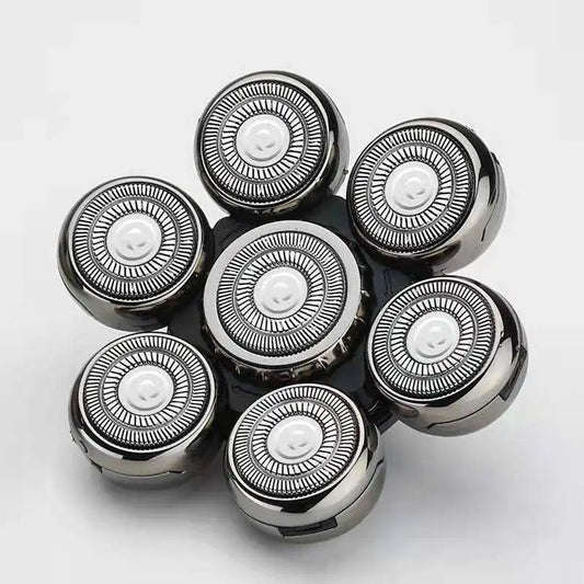 Mens 7 Blade Razor Replacement Shaving Heads Floating Washable Electric 7D Shavers Trimmers Kit Cutter Blades