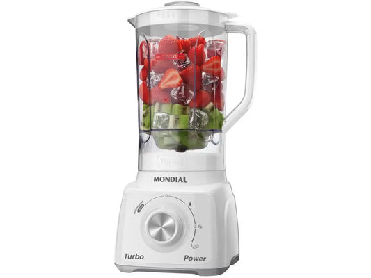 L-99-WG Mondial Turbo Power Blender with Filter 3 Speeds 500W White and Grey-220V