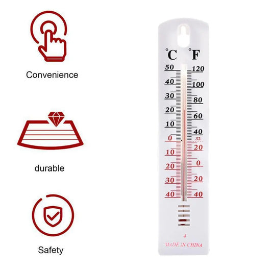 Wall Hang Accurate White Plastic Thermometer Durable Greenhouse Office Room Thermometer Temp Meter Greenhouse