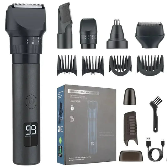 Beard Trimmer for Men Professional Electric Foil Shaver & Hair Clippers, 5-in-1 Mens Grooming Kit Body Shaver Groomer Waterproof