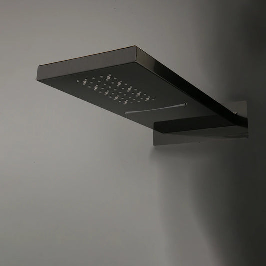 ZAPPO Shower Head Wall Mounted LED Waterfall Shower Faucet Big Rain Shower Heads 2 Functiobs ShowerSpray  Stainless Steel