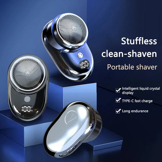 Electric Travel Shaver Portable Razor Man Wet And Dry Usb Rechargeable Shaver Typec Charging Shaving Machine Mini For Men 2025