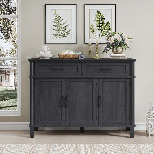 48" Farmhouse Storage Buffet Cabinet,2 Drawers＆Doors,Adjustable Shelve,Wood kitchen Cabinet ,for Kitchen/Living Room