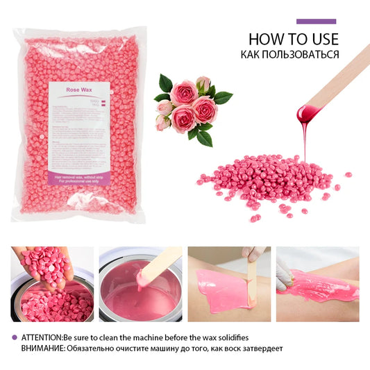 1000g Hard Wax Beads for Hair Removal 8 Colors Hot Film Epilator Waxing Wax for Wax Heater Machine Wax Pearls for Wax Warmer Kit