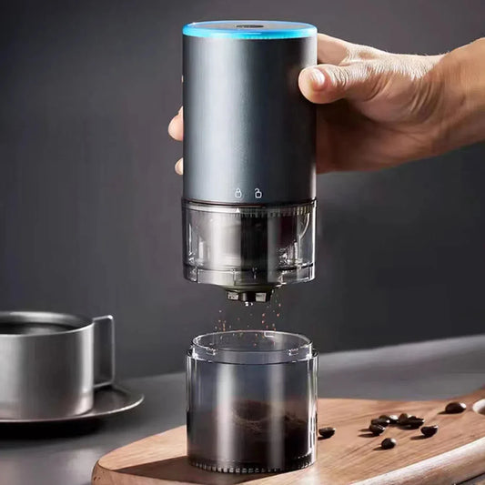 New Electric Bean Grinder Automatic Power-off Home USB Rechargeable Stainless Steel Portable External Adjustable Coffee Machine