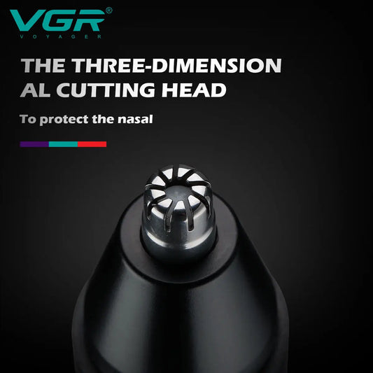 VGR V-613 New Design 2 in 1 IPX 5 Waterproof Hair Removal Appliances Rechargeable Electric Ear Eyebrow Nose Hair Trimmer