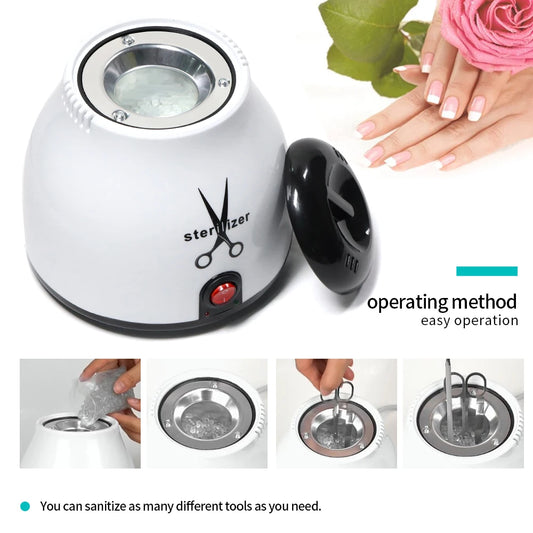 Metal Tool Sterilizer Pot 100W Home High Temperature to Clean Disinfectant Jar Rapid Sterilization Suitable For All Metal Tools