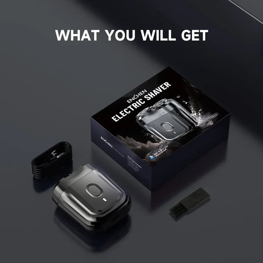 ENCHEN Beard Trimmer Mini Shaver Professional 2D Face Razor Waterproof Shaving Machine Reciprocating Magnetic Head Shaver Mini 6