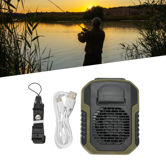 1pcs 6000mAh Portable Waist Clip Fan Belt Fan Body Fan Wearable Personal Mini Fans With USB Charging Cable