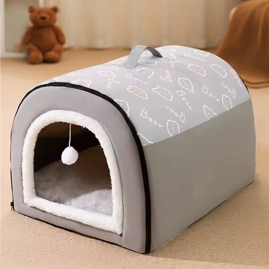 Removable Pet Dog Bed Cozy Pet Nest for Small Medium Dogs Cats Winter Warm Dog Sleeping Bed Comfortable Pet House Pet Supplies