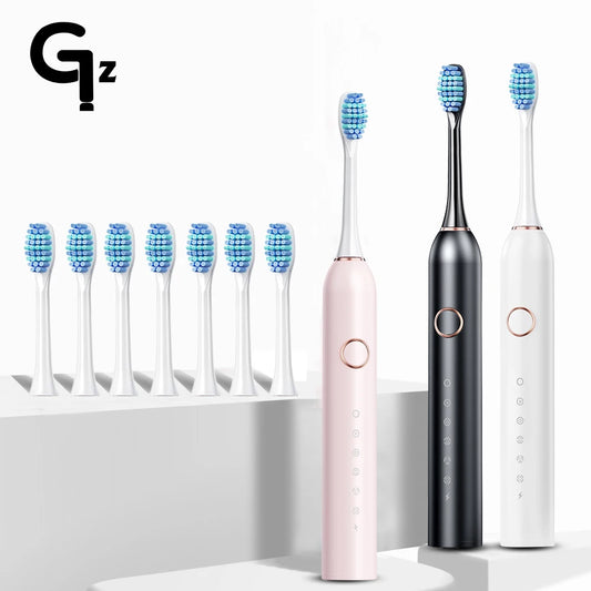 SC506 New 2024 Sonic Electric Toothbrush Adult Timer Brush 6 Mode USB Charger Rechargeable Tooth Brushes Replacement Heads Set