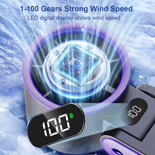 Portable Mini Handheld Fan Foldable USB Rechargeable Fan Hand held Cooling Turbo Fan Small Hanging Neck Fan for Camping Travel