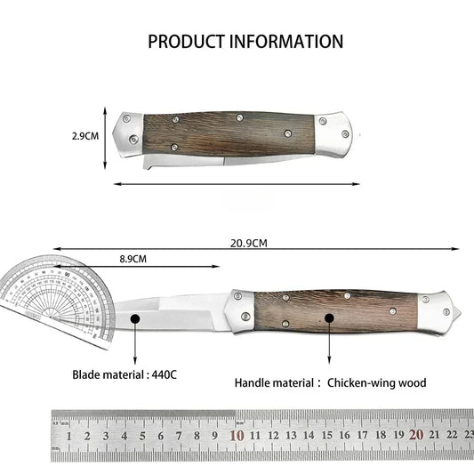 Swordfish 440c steel blade Outdoor hiking Jungle Adventure Pocket folding Knife EDC Pocket Knife Cutting Knife Men's gift