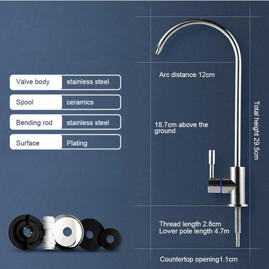 Water Filter Purifier Faucet, Lead-Free Filtered Faucet Fits Reverse Osmosis Units or Water Filtration System Kitchen RO Faucet