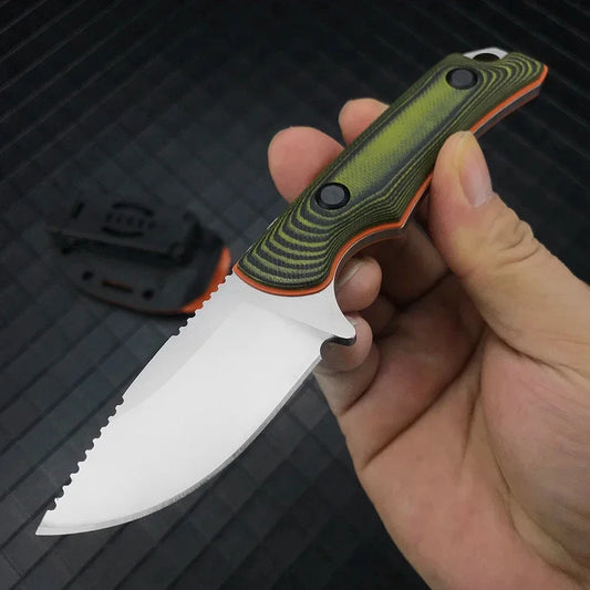 BM 15017 Outdoor Self Defense Fixed Blade Hunter Knife with Kydex Sheath G10 Handle Survival Camping Small Multitools Knife