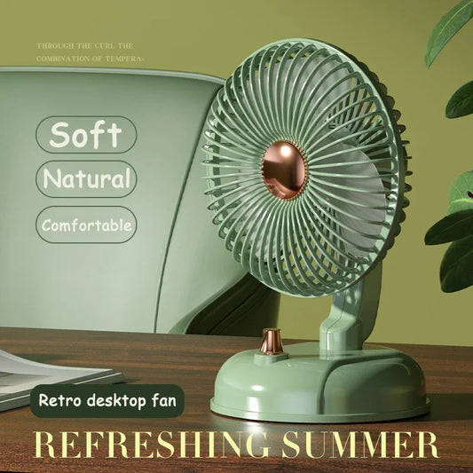 F10 Portable Shaking Small Fan Silent Table Desktop Electric Fan Type-C Lithium Battery Charging Fan For Home Student Dormitory