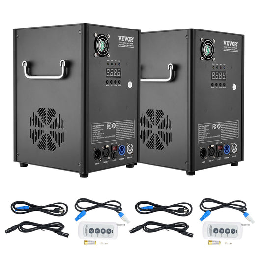 VEVOR Cold  Firework Machinex2 700W 6.6-16.4ft Stage DJ Wedding Event Party