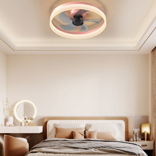 Ceiling Fan With Light Dimmable LED Recessed Mount Slim Modern Ceiling Fan Unavailable Platforms