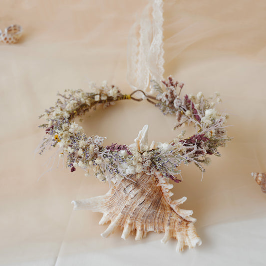 Baby Breath Crown, Dried Crown, Bride Crown, Wedding Crown, Daily Crown, Party Crown, Birthday Crown.
