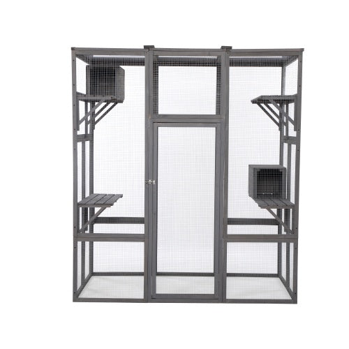 Oversized Cat Cage - Grey