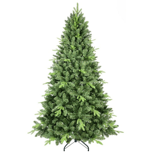 Artificial 5ft Green Christmas Tree With 967PVC Hard Needle Mixed Branch Tips, Memory Wire Iron Wire, Hinged Premium & Foldable Base For Indoor Holiday Decorating