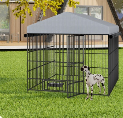 Large Kennel Outdoor Pet Pen Dog Running Pen Animal House Metal Chicken Coop Fence With Roof Cover