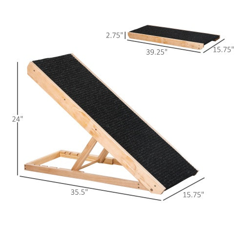 Elevated Pet Ramp For Dogs, Cats, Rabbits, Height-adjustable And Foldable