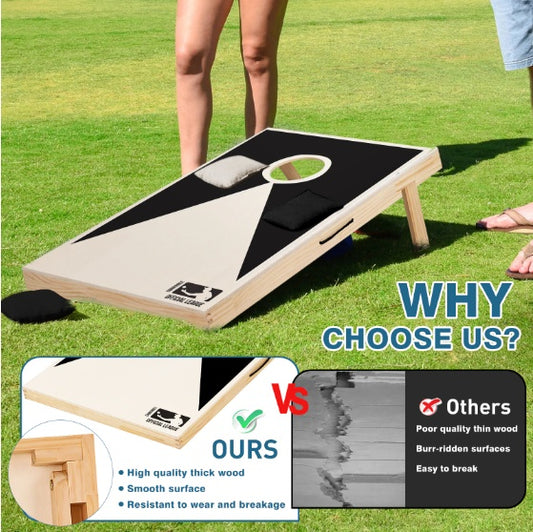 Solid Wood Premium Cornhole Set